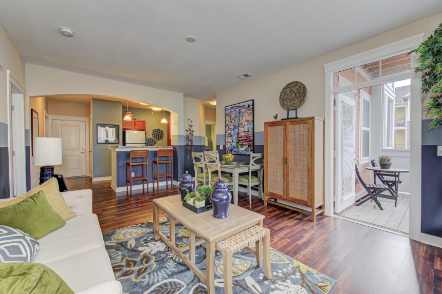 Apartment living room in Carmel