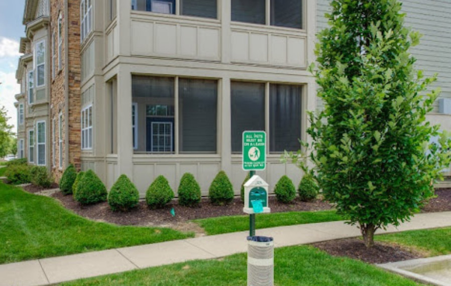 Dog park at Carmel apartments.